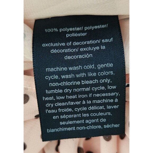 Tommy Hilfiger Women's Blouse 3X Pink Brown Polka Dot Soft Feminine Pullover EUC - Picture 9 of 10